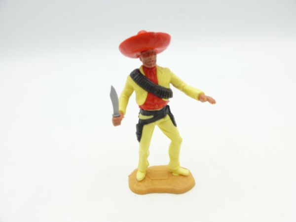Timpo Toys Mexikaner stehend mit Messer, hellgelb/rot - seltene Hosenfarbe