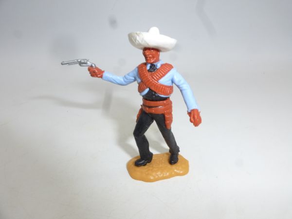Timpo Toys Mexikaner stehend, hellblau, Pistole schießend