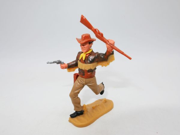 Timpo Toys Cowboy 4th version running with pistol + rifle
