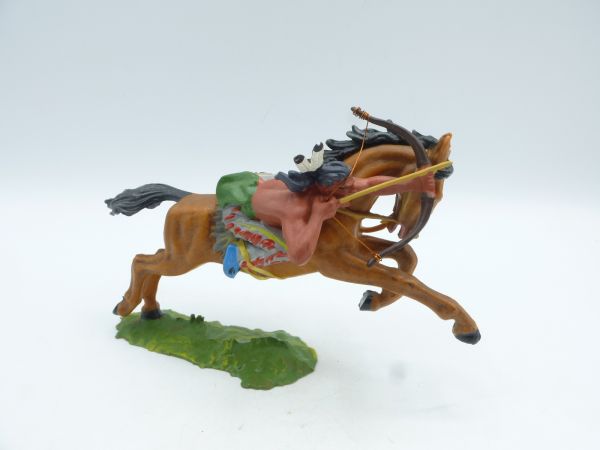 Elastolin 7 cm Indian sideways on horse, No. 6847