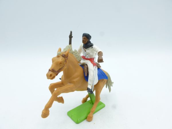 Britains Deetail Arab (white) on horseback, rifle sideways