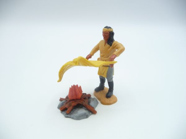 Timpo Toys Rauchzeichen-Apache, beige/gelbe Decke