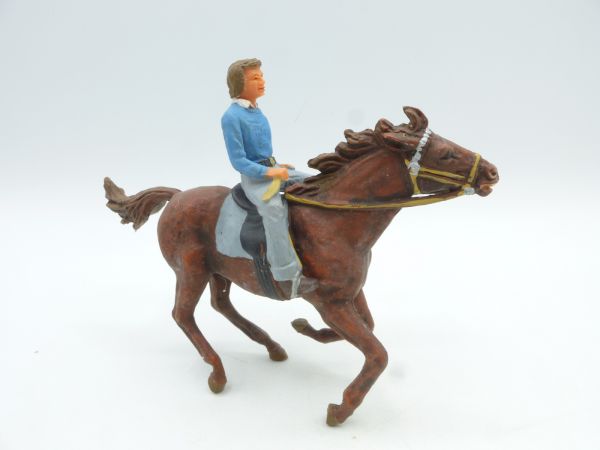 Elastolin 7 cm Boy on galloping horse, No. 3772