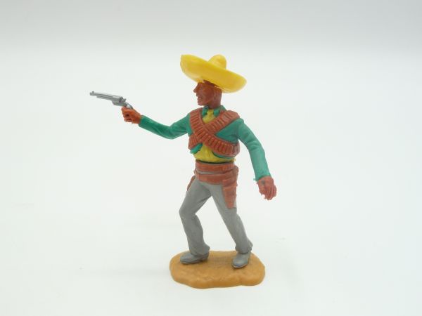 Timpo Toys Mexikaner stehend grün/gelb, Pistole schießend