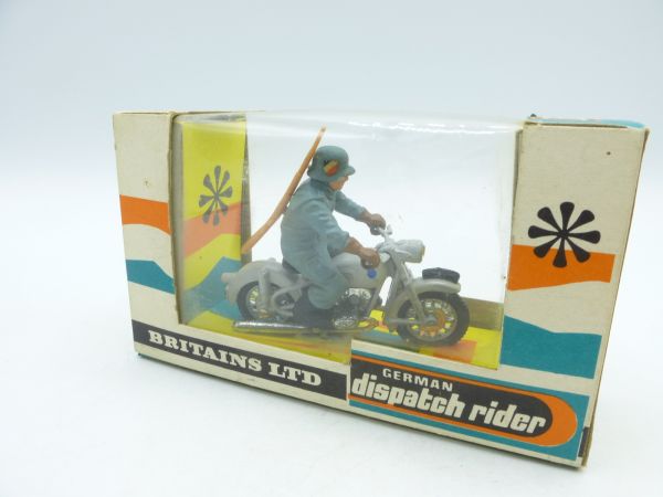 Britains German Dispatch Rider, No. 9676 - orig. packaging, top condition