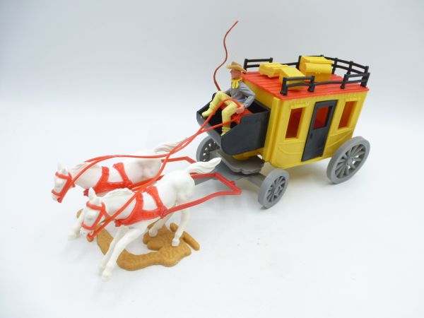 Timpo Toys Postkutsche mit grauem Chassis + Räder - selten