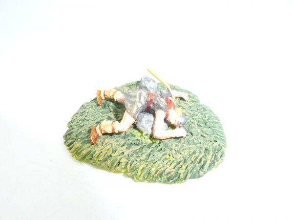 Norman lying, hit by axe - great mini diorama