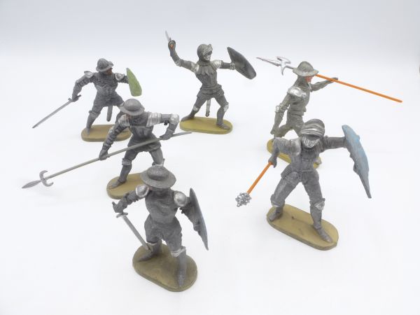 Elastolin 7 cm Group of knights (6 figures)