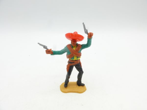 Timpo Toys Mexican standing, firing wild with 2 pistols, green/yellow