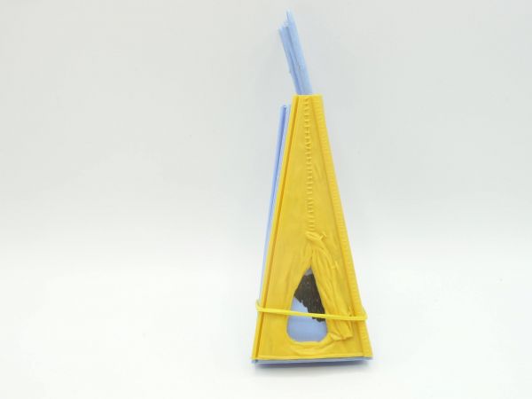 Timpo Toys Steckzelt 7-teilig, hellblau mit gelbem Eingang