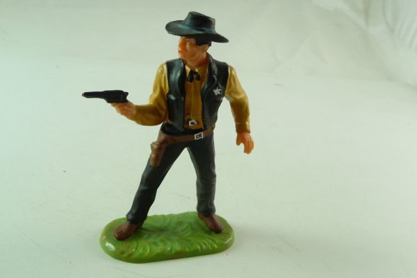 Elastolin 7 cm Sheriff with pistol, No. 6985 - top condition, nice painting