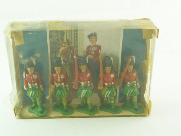 Timpo Toys 5 einteilige Gardisten in Box (original) - seltene frühe Figuren