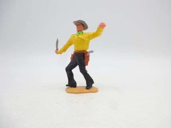Timpo Toys Cowboy 2nd version standing with knife - great neckerchief