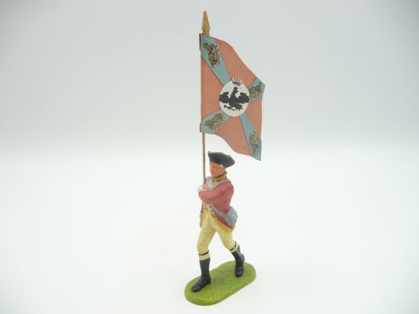 Elastolin 7 cm British Grenadiers: Flag bearer marching, No. 9136