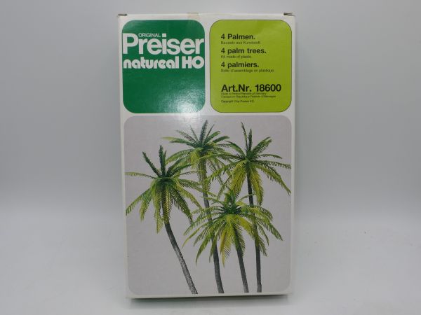 Preiser H0 Natureal: 4 Palmen, Nr. 18600 - OVP