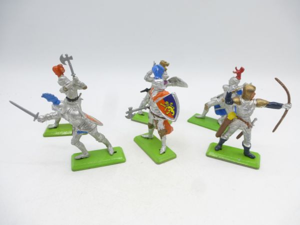 Britains Deetail 6 knights standing - complete set
