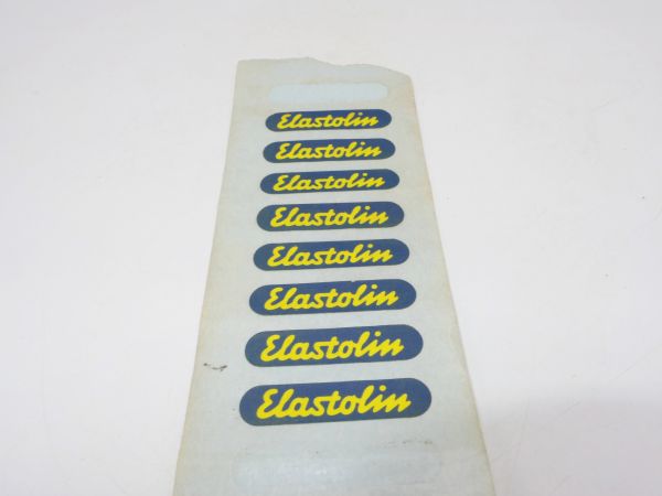 8 kleine Elastolin Markenaufkleber - Originale