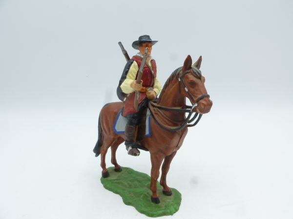 Trapper on horseback, rifle sideways - great modification