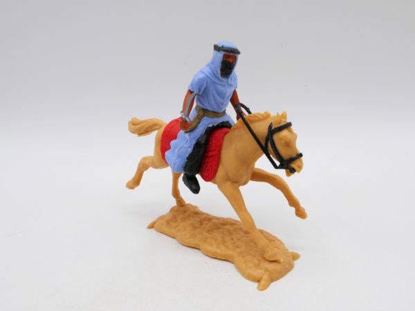 Timpo Toys Araber zu Pferd, hellblau, schwarze Innenhose