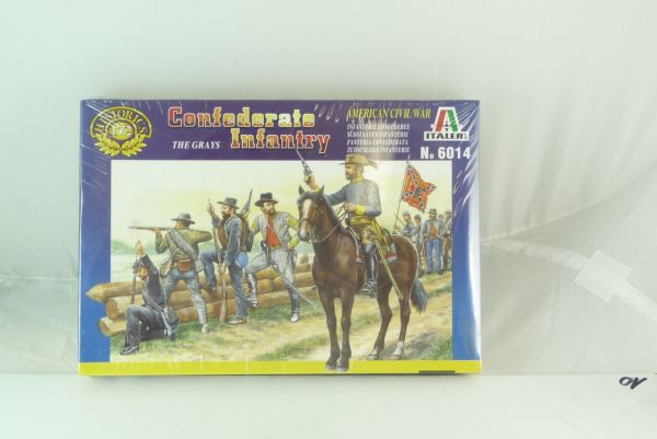 Italeri 1:72 Confederate Infantry "The Grays", No. 6014 - orig. packing, shrink-wrapped