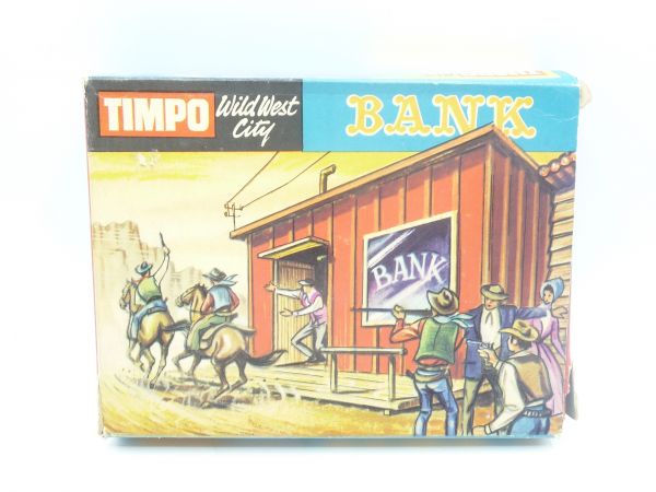 Timpo Toys Altbox / Leerkarton Bank - mit starken Lagerspuren