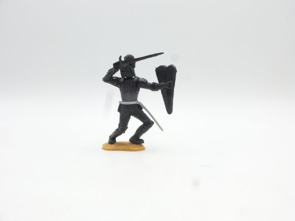 Timpo Toys Black knight with sword in front of his head + shield