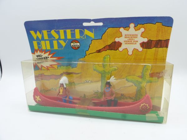 Plasty Canoe for two, red with Indians - orig. packaging