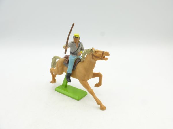 Britains Deetail Southerner on horseback, holding rifle on top - great horse