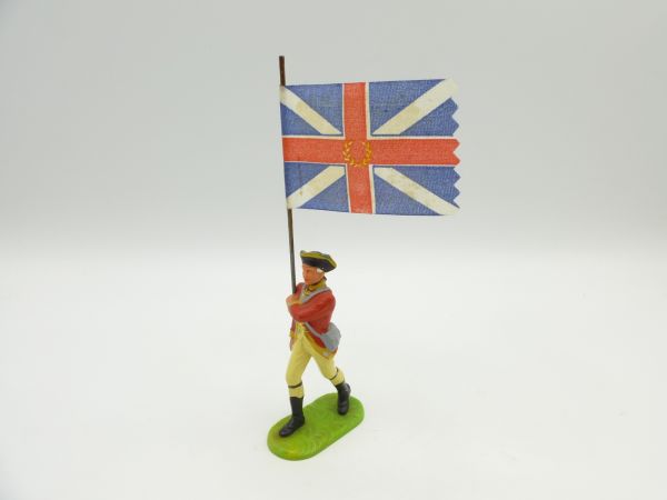 Elastolin 7 cm Britische Grenadiere: Fahnenträger im Marsch, Nr. 9136