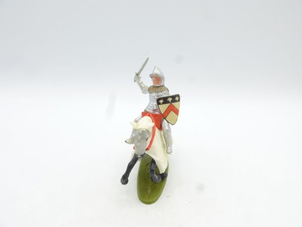 Britains Swoppets Knight riding with sword + shield (made in HK)