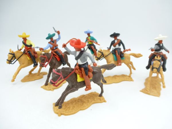 Timpo Toys Mexicans on horseback (6 figures) - nice set