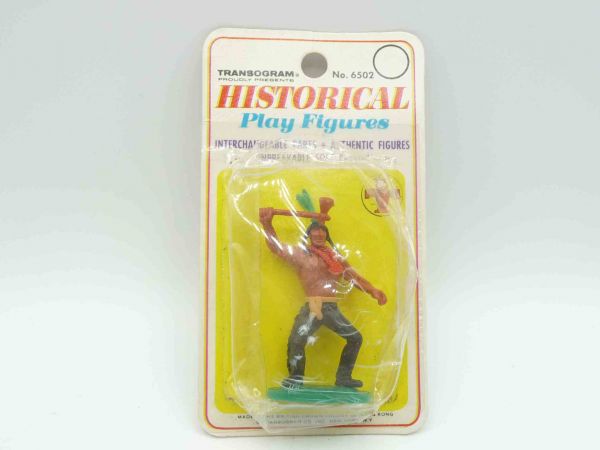 Transogram Indian lunging with tomahawk, No. 6502 - orig. packaging, unopened