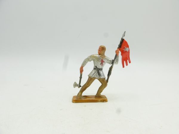 Starlux 4 cm Knight with flag + battle axe