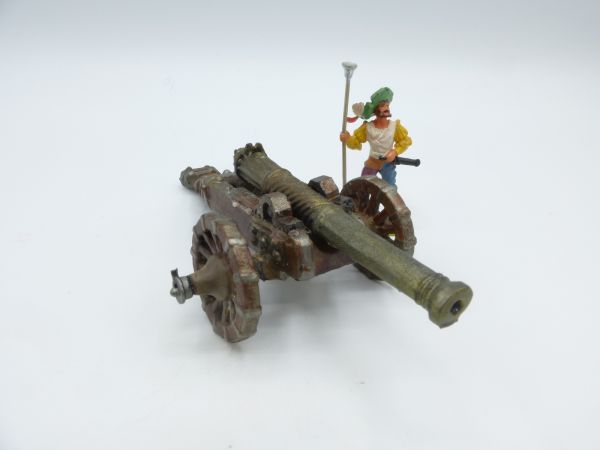 MT-Figur Gun for lansquenets wood coloured, length 12 cm