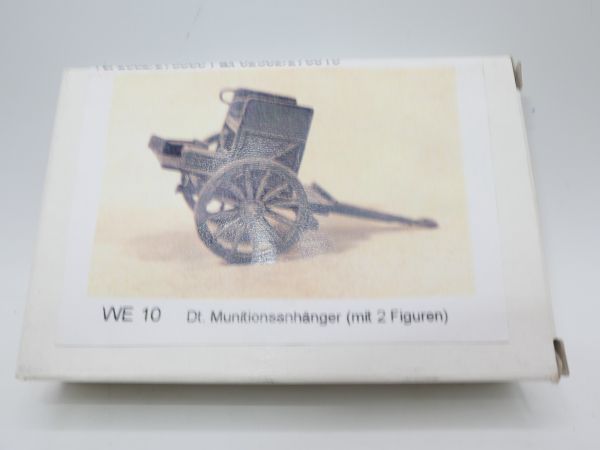 Fine Scale Factory Dt. Munitionsanhänger (Metall/Zinn) mit 2 Figuren, Nr. WE 10