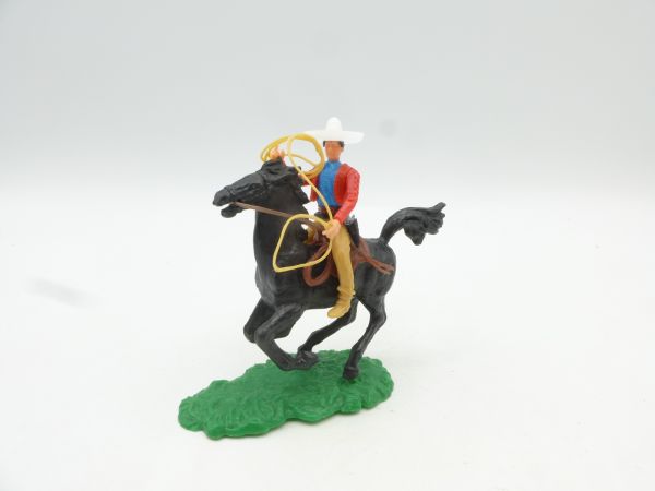 Elastolin 5,4 cm Mexican riding with lasso (+ further weapon in belt)