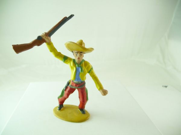 Merten 6,5 cm Cowboy, Gewehr hochhaltend - schöne Figur