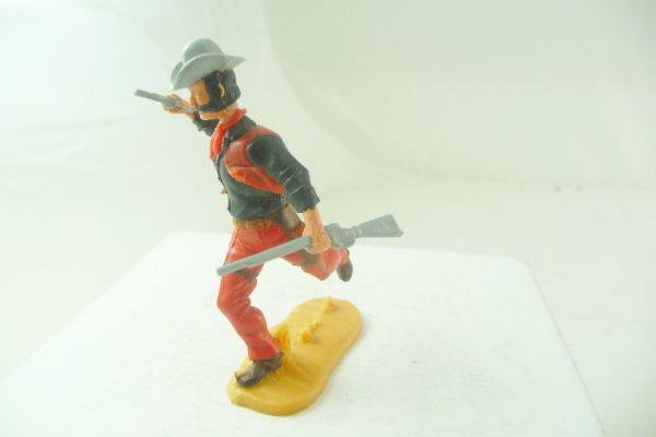 Timpo Toys Cowboy 4. Version laufend mit seltenen festen Waffen in silber