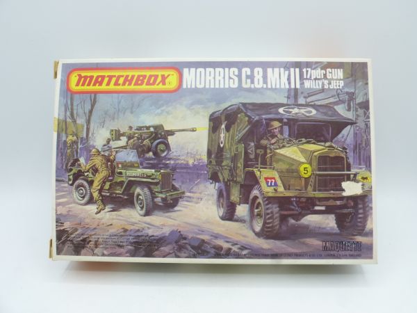 Matchbox 1:76 Morris C.8 MK II 17 pdr Gun Willy's Jeep PK172 - orig. packaging