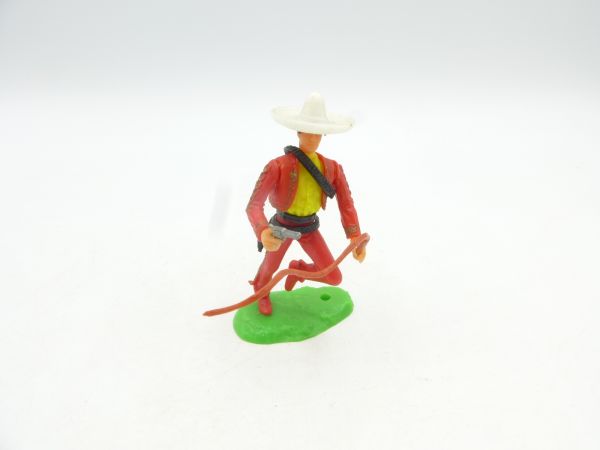 Elastolin 5,4 cm Mexikaner laufend mit Pistole + Peitsche