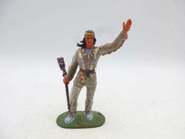 Elastolin 7 cm Winnetou with silver rifle, No. 7529 - great painting, brand new
