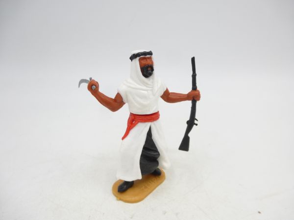 Timpo Toys Arab standing, white with rifle + scimitar