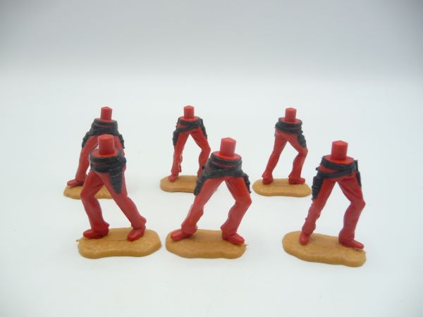 Timpo Toys 6 Mexican lower parts standing, red