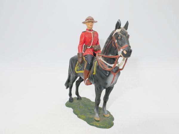 Elastolin 7 cm Kanadier / Mountie zu Pferd, Nr. 6932, Bem. 2 - extrem selten