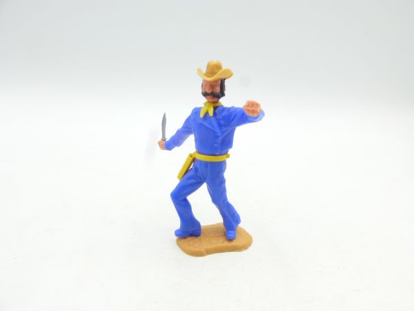 Timpo Toys Cowboy 3rd version standing with knife - great colour combination