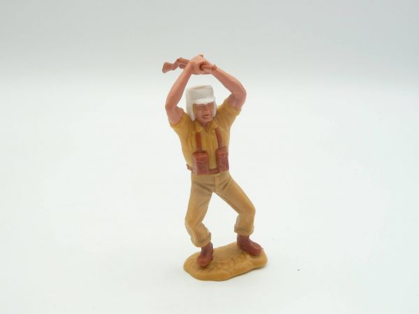Timpo Toys Foreign Legionnaire standing, with rifle over his head