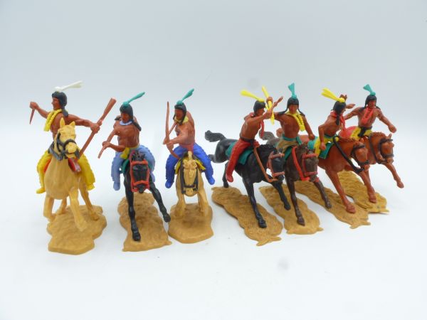 Timpo Toys Indianer 2. Version reitend (7 Figuren) - toller Satz