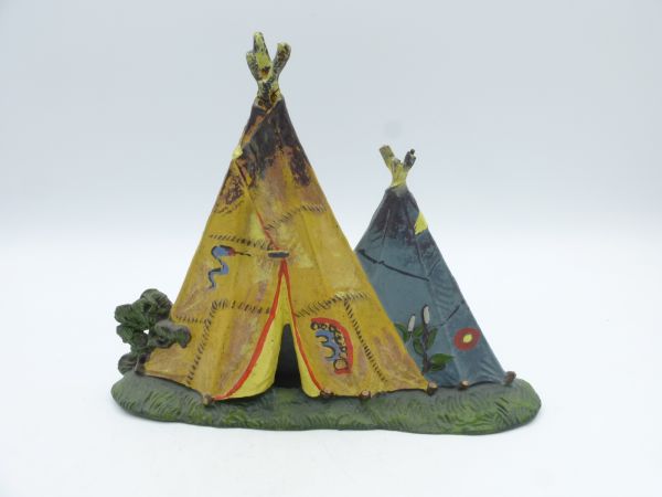 Lineol Double tent / tepee - great painting, good condition