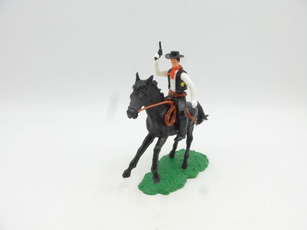 Elastolin 5,4 cm Sheriff auf seltenem Pferd