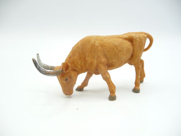 Elastolin 5,4 cm Longhorn grasend, hellbraun